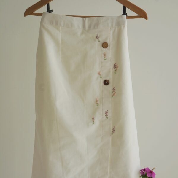 Top & Skirt Linen Set With Floral Embroidery, Exquisite Design, Versatile Outfit, Breathable Material, Meticulously Embroidered Patterns - Image 4