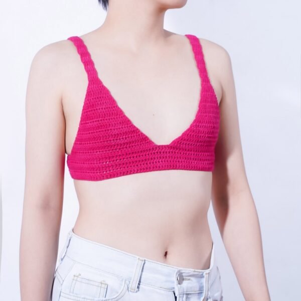 Classy Crochet Bra, Youthful Style Bra, Cotton Crochet Bra, Handmade Crochet Bra, Crochet Bikini Top, Beach Bra - Image 3