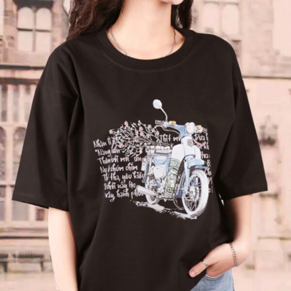 “Replay 198x" T-Shirt, Cool Cotton T-Shirt, Stretchy T-Shirt, Short-Sleeved T-Shirt, Black Printed T-Shirt - Image 3