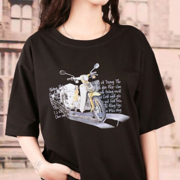 “Replay 198x" T-Shirt, Cool Cotton T-Shirt, Stretchy T-Shirt, Short-Sleeved T-Shirt, Black Printed T-Shirt - Image 2