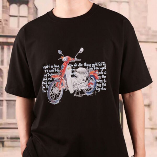 “Replay 198x" T-Shirt, Cool Cotton T-Shirt, Stretchy T-Shirt, Short-Sleeved T-Shirt, Black Printed T-Shirt - Image 5