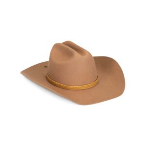 The Ridge Wool Felt Cowboy Hat in Natural with a braided band